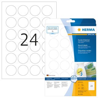 HERMA Universal Etiketten SPECIAL Durchmesser 40 mm weiß 600 Etiketten
