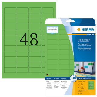 HERMA Universal Etiketten SPECIAL 45,7 x 21,2 mm grün 960 Etiketten
