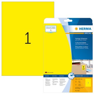 HERMA Universal Etiketten SPECIAL 210 x 297 mm gelb 20 Etiketten