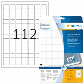 HERMA Universal Etiketten SPECIAL 25,4 x 16,9 mm weiß 2.800 Etiketten