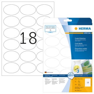 HERMA Universal Etiketten SPECIAL 63,5 x 42,3 mm weiß 450 Etiketten