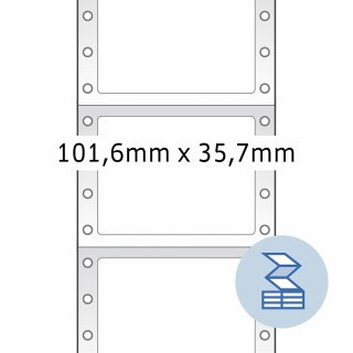 HERMA Computeretiketten endlos 101,6 x 35,7 mm 1-bahnig weiß 4.000 Etiketten