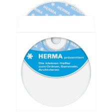 HERMA CD /DVD Papiertaschen mit Fenster weiß 124 x...