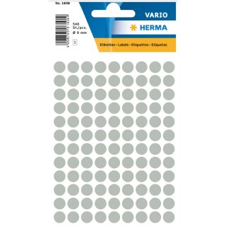 HERMA Markierungspunkte Durchmesser: 8 mm grau