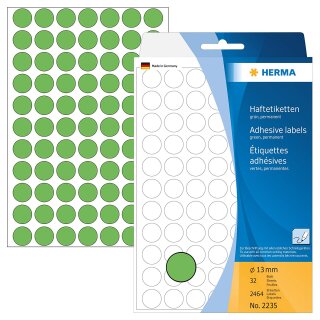 HERMA Markierungspunkte Durchmesser: 13 mm grün 2.464 Etiketten