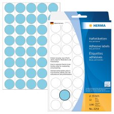 HERMA Markierungspunkte Durchmesser: 19 mm blau 1.280...