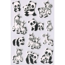 HERMA Sticker MAGIC "Panda und Zebrafamilien"...