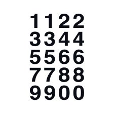HERMA Zahlen Sticker 0-9 Folie schwarz Höhe: 20 x 18...