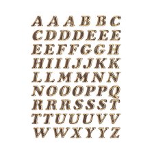 HERMA Buchstaben Sticker A-Z Prismaticfolie gold 8 mm 1...