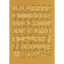 HERMA Buchstaben Sticker A-Z Folie gold 12 mm hoch 1...