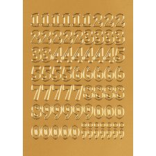 HERMA Zahlen Sticker 0-9 Folie gold Zahlen geprägt 1...