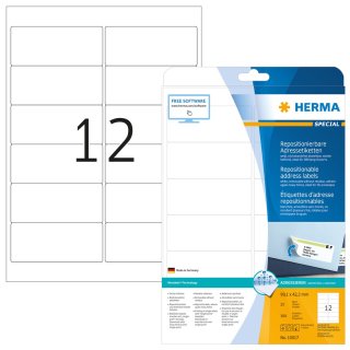 HERMA Universal Etiketten SPECIAL 99,1 x 42,3 mm weiß 300 Etiketten