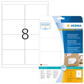 HERMA Universal Etiketten SPECIAL 99,1 x 67,7 mm weiß 200 Etiketten