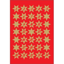 HERMA Weihnachts Sticker DECOR "Sterne" gold...