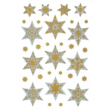 HERMA Weihnachts Sticker DECOR "Sterne" gold...