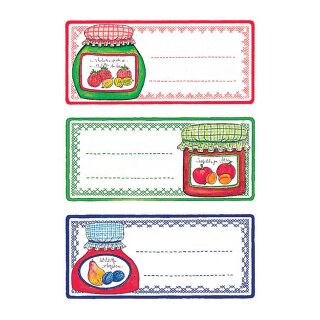 HERMA Haushalts Etiketten Einmachgläser 76 x 35 mm bunt 4 Blatt à 3 Etiketten