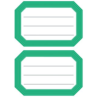 HERMA Buchetiketten grüne Randgestaltung 82 x 55 mm 6 Blatt à 2 Etiketten