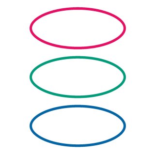 HERMA Buchetiketten oval rot / grün / blau 6 Blatt à 3 Etiketten