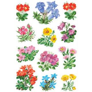 HERMA Sticker DECOR "Gebirgsblumen" 3 Blatt à 12 Sticker