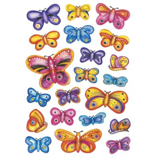 HERMA Sticker DECOR "Schmetterlinge" 3 Blatt à 21 Sticker