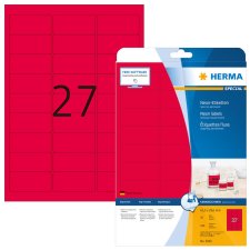 HERMA Universal Etiketten SPECIAL 63,5 x 29,6 mm neon rot...