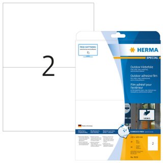 HERMA Outdoor Folien Etiketten SPECIAL 210 x 148 mm weiß 20 Etiketten