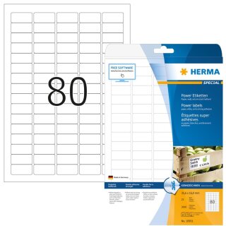HERMA Power Etiketten SPECIAL 35,6 x 16,9 mm weiß 2.000 Etiketten