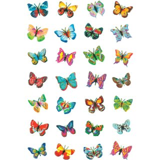 HERMA Sticker MAGIC "Schmetterlinge" Glitterfolie 1 Blatt à 28 Sticker