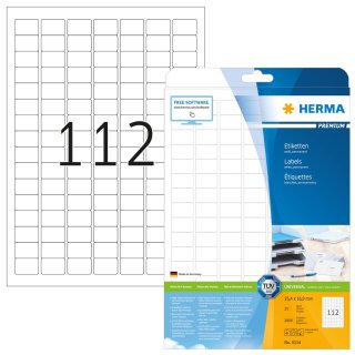 HERMA Universal Etiketten PREMIUM 25,4 x 16,9 mm weiß 2.800 Etiketten