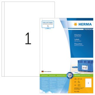 HERMA Universal Etiketten PREMIUM 200 x 297 mm weiß 100 Etiketten