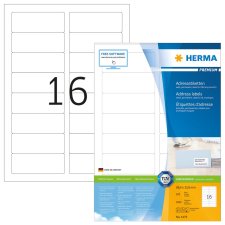 HERMA Universal Etiketten PREMIUM 88,9 x 33,8 mm...