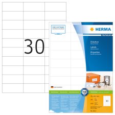 HERMA Universal Etiketten PREMIUM 70 x 29,7 mm weiß...