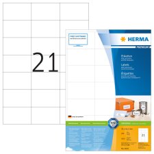 HERMA Universal Etiketten PREMIUM 70 x 42,3 mm weiß...