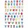 HERMA Buchstaben Sticker MAGIC A-Z Stone geprägt 1 Blatt à 64 Sticker