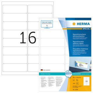 HERMA Universal Etiketten SPECIAL 99,1 x 33,8 mm weiß 1.600 Etiketten