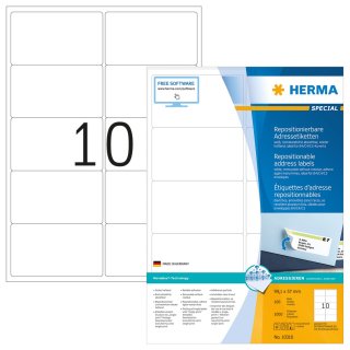 HERMA Universal Etiketten SPECIAL 99,1 x 57 mm weiß 1.000 Etiketten