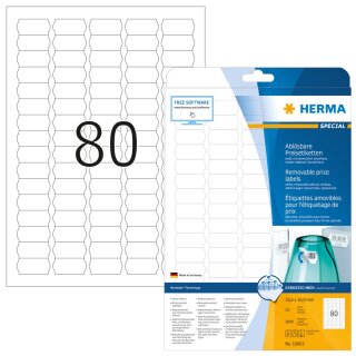 HERMA Preis Etiketten SPECIAL 35,6 x 16,9 mm weiß 2.000 Etiketten
