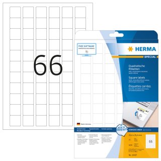 HERMA Universal Etiketten SPECIAL 25,4 x 25,4 mm weiß 1.650 Etiketten
