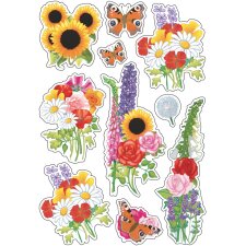 HERMA Sticker DECOR "Moderne Blumen" 3 Blatt...