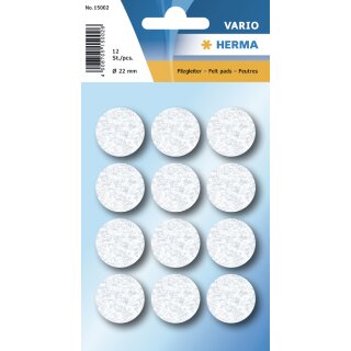 HERMA Filzgleiter Durchmesser: 22 mm weiß 12 Stück