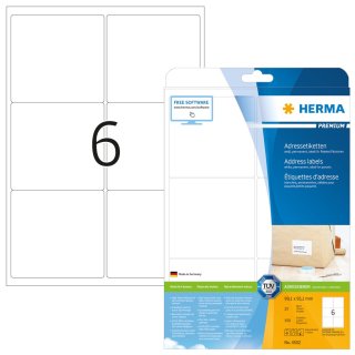 HERMA Universal Etiketten PREMIUM 99,1 x 93,1 mm weiß 150 Etiketten