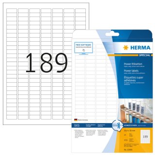 HERMA Power Etiketten SPECIAL 25,4 x 10 mm weiß 4.725 Etiketten