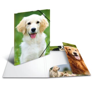 HERMA Eckspannermappe "Hunde" aus PP DIN A4