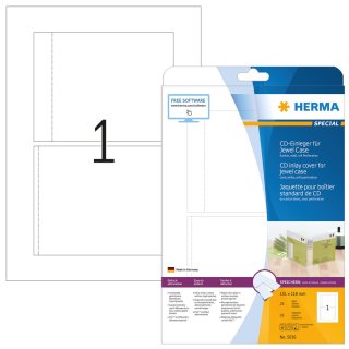 HERMA CD Einleger für Jewelcase 151 x 118 mm weiß 25 Stück