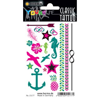HERMA CLASSIC Tattoo "Colour Summerfeeling" 1 Blatt