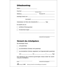 RNK Verlag Vordruck "Urlaubsantrag" Block...