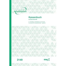 RNK Verlag Kassenbuch DIN A4 ohne Umsatzsteuererfassung 2 x 50 Blatt