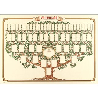 RNK Verlag Schmuck Ahnentafel "Skizzierter Baum" 70 x 50 cm