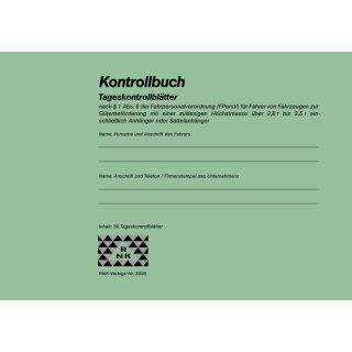 RNK Verlag Kontrollbuch DIN A5 quer 32 Blatt
