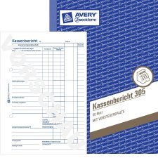AVERY Zweckform Formularbuch "Kassenbericht" A5...